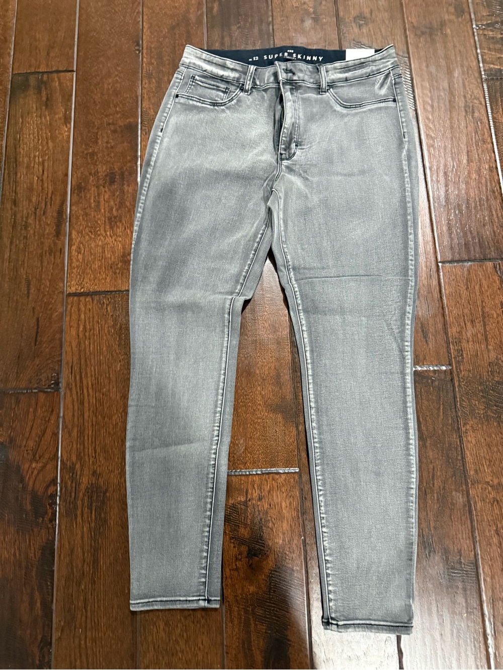 White House Black Market Women's Light Gray Super Skinny Jeans